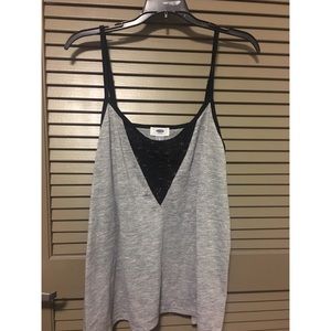 Tank top with lace detail